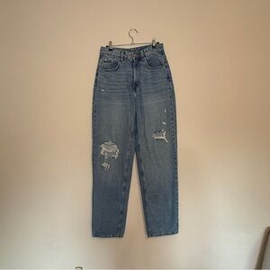 Classic Blue Distressed Women Jeans